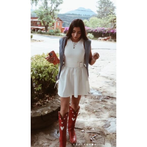 ZARA NWT COMBINATION TWILL BELTED DRESS - Picture 9 of 12